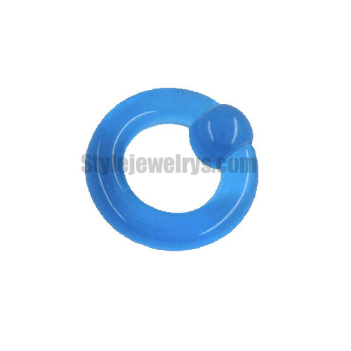 Body jewelry Nose Rings Light blue circle nose stud SYB330005s - Click Image to Close